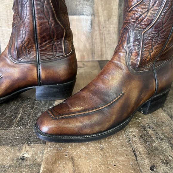 Lucchese San Antonio 2265 Vintage Western Cowboy Boots Mens 10.5 EE - Picture 10 of 12